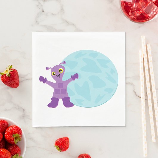 Serviette En Papier Alien Violet
