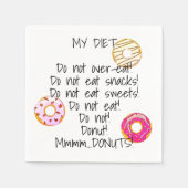 Serviette En Papier Alimentation Donut Drôle Humour Doughnut Snack Foo (Devant)