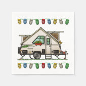 Serviette En Papier Aliner Pop Up RV happy camper art (Devant)