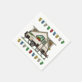 Serviette En Papier Aliner Pop Up RV happy camper art (Coin)
