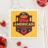 Serviette En Papier All American Hotdogs Foodies Napkin (En situation)