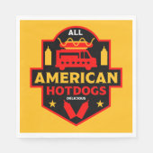 Serviette En Papier All American Hotdogs Foodies Napkin (Devant)