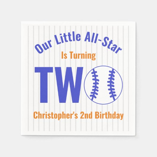 Serviette En Papier All-Star Baseball 2e anniversaire (Devant)