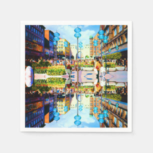 Serviette En Papier Allemagne vintage Munich Towngate Karistor