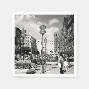 Serviette En Papier Allemagne vintage Munich Towngate Karistor 1970