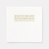 Serviette En Papier allemand drôle dire (Devant)