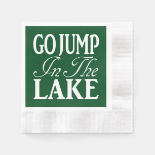 Serviette En Papier Aller Sauter Dans Le Lac