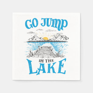 Serviette En Papier Aller Sauter Dans Le Lac