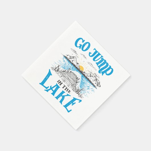 Serviette En Papier Aller Sauter Dans Le Lac (Coin)