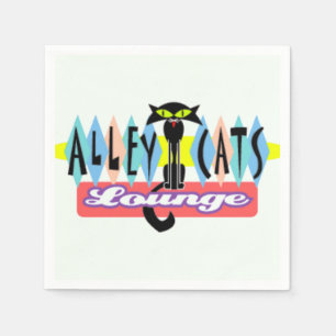 Serviette En Papier "Alley Cat Lounge"