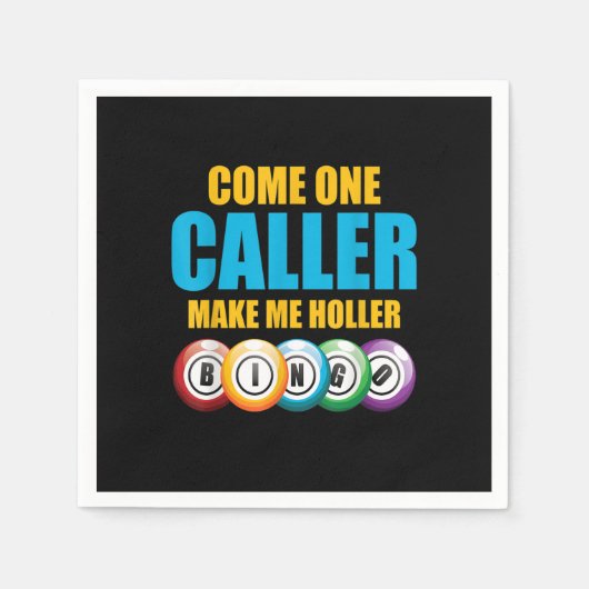Serviette En Papier Allez, Appelez-Moi Holler Bingo Lover Lotto (Devant)