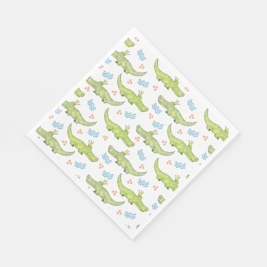 Serviette En Papier Alligator Anniversaire Papier Napkin, Déjeuner (Coin)