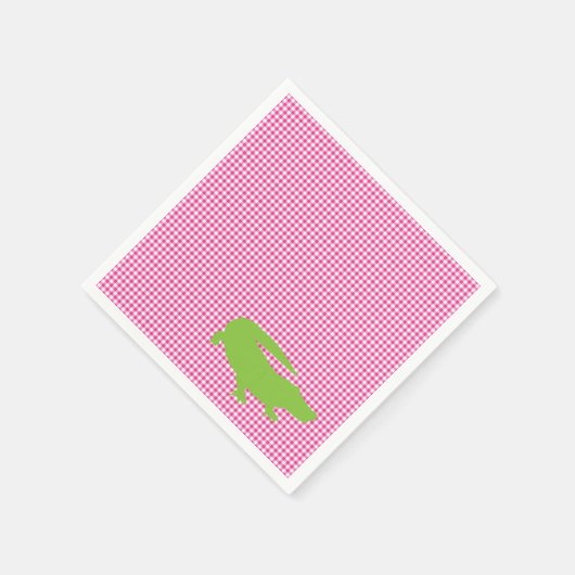 Serviette En Papier Alligator Crocodile rose vert Preppy amusant (Coin)