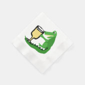 Serviette En Papier Alligator drôle Verre de vin blanc (Coin)