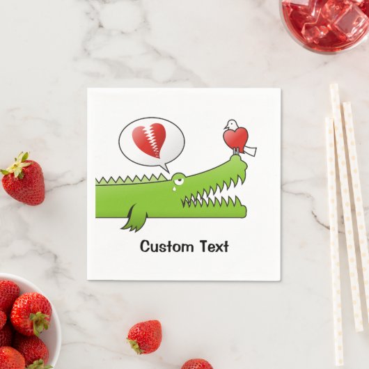 Serviette En Papier Alligator en Love Papier serviettes (En situation)