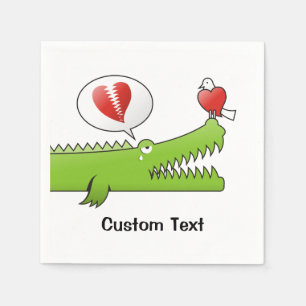 Serviette En Papier Alligator en Love Papier serviettes