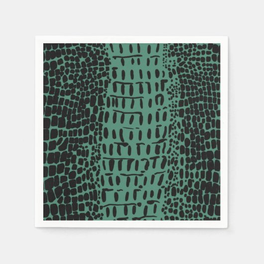 Serviette En Papier Alligator Imprimer Papier Cocktail Napkins (Devant)