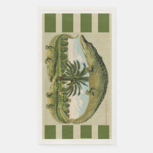 Serviette En Papier Alligator & Palmiers