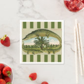 Serviette En Papier Alligator & Palms (En situation)