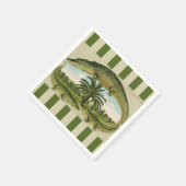 Serviette En Papier Alligator & Palms (Coin)
