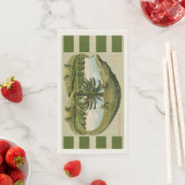Serviette En Papier Alligator & Palms (En situation)