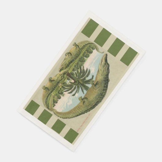 Serviette En Papier Alligator & Palms (Coin)