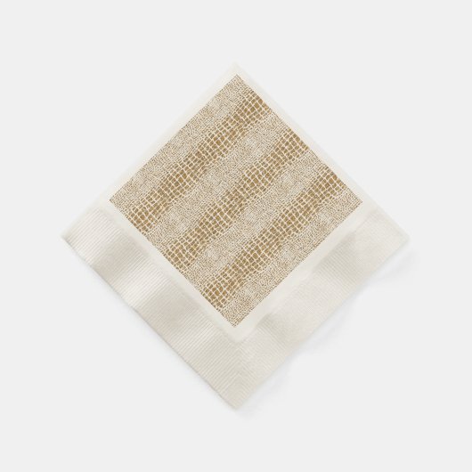 Serviette En Papier Alligator Parties scintillant or Imprimer (Coin)