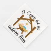 Serviette En Papier Allons, Adorons-Le. (Coin)