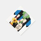 Serviette En Papier Allons au bowling Custom Birthday Paper Napkins (Coin)