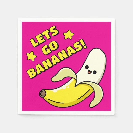 Serviette En Papier Allons Bananes ! (Devant)