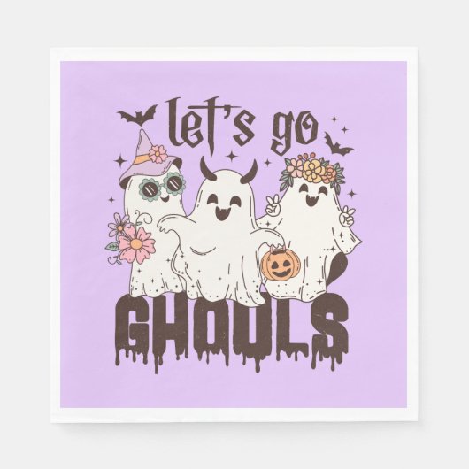 Serviette En Papier Allons Gouls Halloween (Devant)