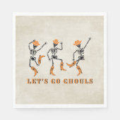 Serviette En Papier Allons Gouls Halloween Skeletons Cowboy (Devant)
