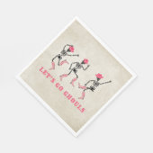 Serviette En Papier Allons Gouls Halloween Skeletons Pink Cowgirl (Coin)