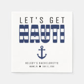 Serviette En Papier Allons voir Nauti Bachelorette Party (Devant)