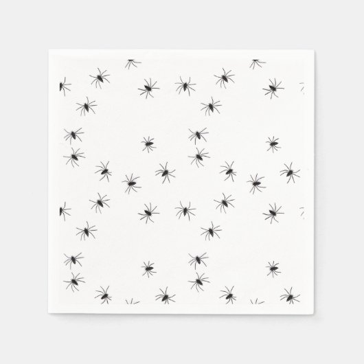 Serviette En Papier Allover Araignées Halloween (Devant)