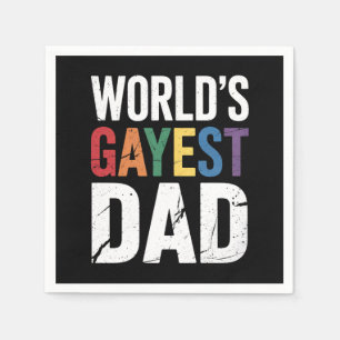 Serviette En Papier Ally Rainbow, Gay pride LGBTQ pour papa gay du mon