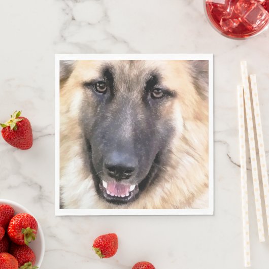 SERVIETTE EN PAPIER ALMAN SHEPHERD (En situation)