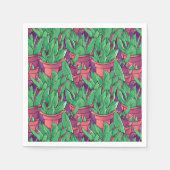 Serviette En Papier Aloe Vera dans le Motif des pots (Devant)