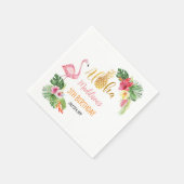 Serviette En Papier Aloha ! Anniversaire de l'ananas tropical (Coin)