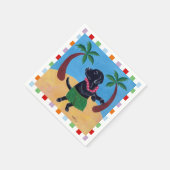 Serviette En Papier Aloha Black Lab Peinture (Coin)