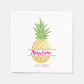 Serviette En Papier Aloha Bride Fête des mariées ananas (Devant)