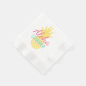 Serviette En Papier Aloha Été Aiguille Tropicale Jaune (Coin)
