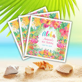 Serviette En Papier Aloha Flamant Tropical Anniversaire Luau Papier