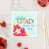 Serviette En Papier Aloha Grad Hawaiian Luau Napkins (En situation)