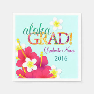 Serviette En Papier Aloha Grad Hawaiian Luau Napkins