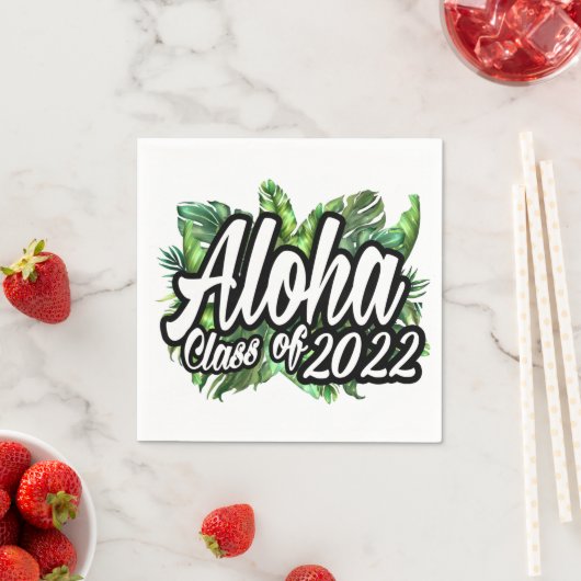 Serviette En Papier Aloha Graduation Class of 2022 Luau Party (En situation)