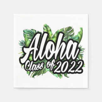 Serviette En Papier Aloha Graduation Class of 2022 Luau Party