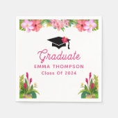 Serviette En Papier Aloha Graduation Luau Classe De 2024 (Devant)