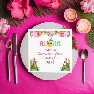 Serviette En Papier Aloha Graduation Luau Classe De 2024
