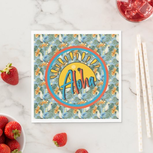 Serviette En Papier Aloha hawaïen (En situation)